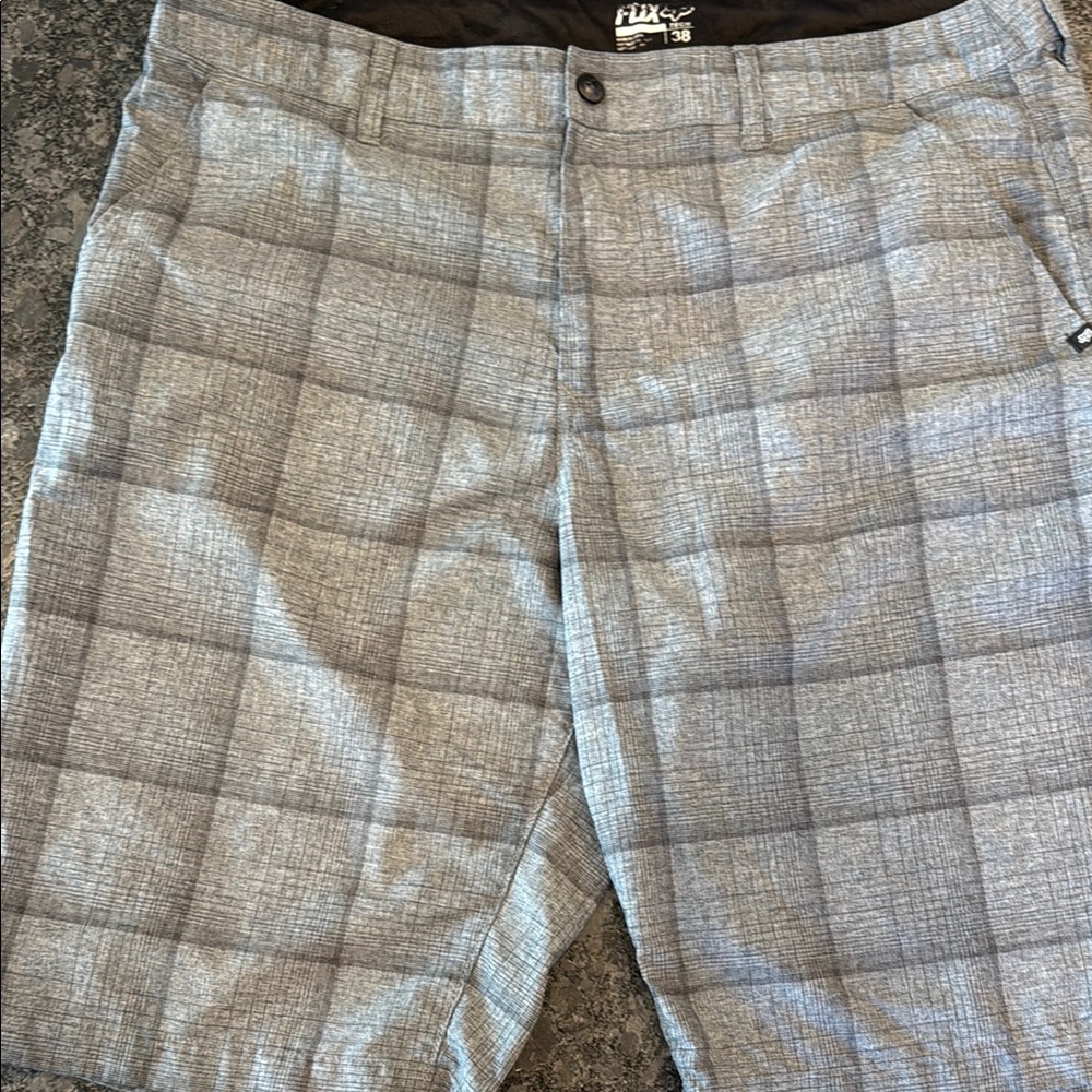 Fox Gray Flat Front Shorts Casual Style